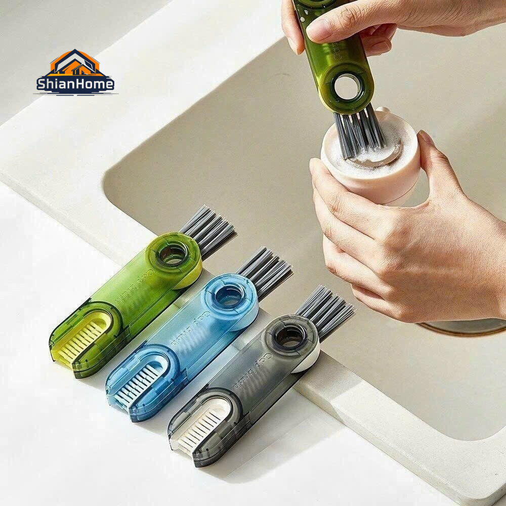 (3IN1 แปรงทําความสะอาดขวดน้ํา) แปรงทําความสะอาดถ้วย 3in1 มัลติฟังก์ชั่น, ถ้วยหมุนได้ 360, ขวดนม, เคร