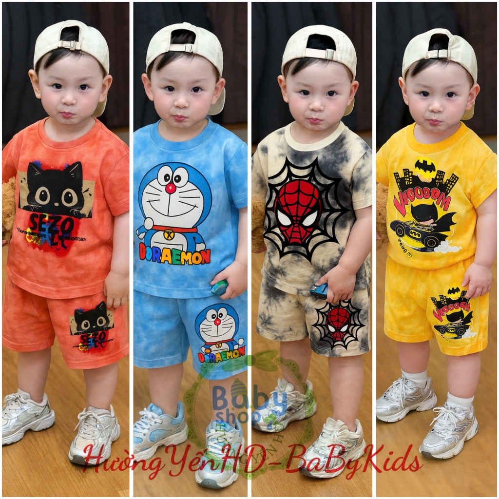CUTE CAT ชุดสําหรับทารก 7-50kg COMBO 4 ชุด/4 สี UNISEX CLOTHES สําหรับเด็กชายและเด็กหญิง