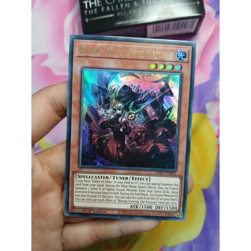 [Yugioh Bien Hoa Store] การ์ด 1 ใบ CH01-EN004 Blazing Cartesia, the Virtual : Ultra Rare 1st
