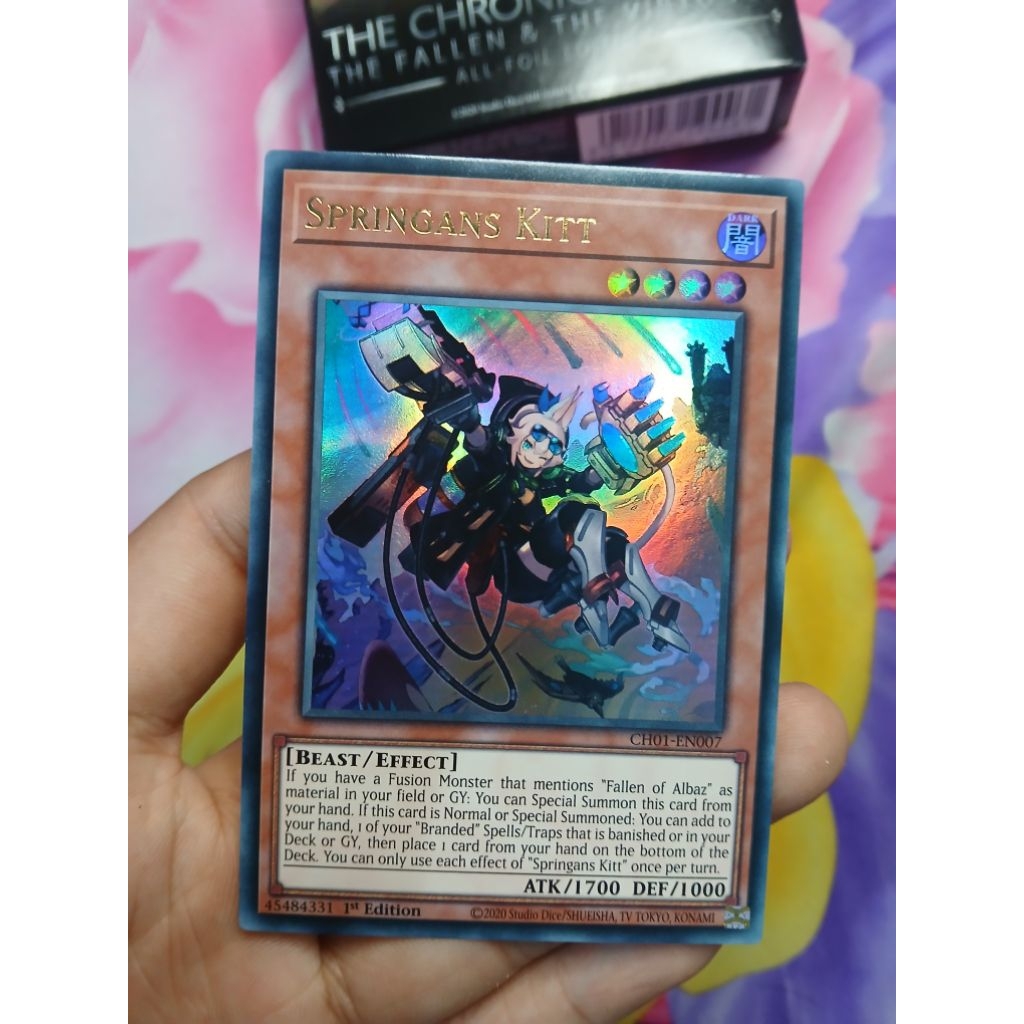 [Yugioh Bien Hoa Store] การ์ด 1 ใบ CH01-EN007 Springans Kitt : Ultra Rare 1st