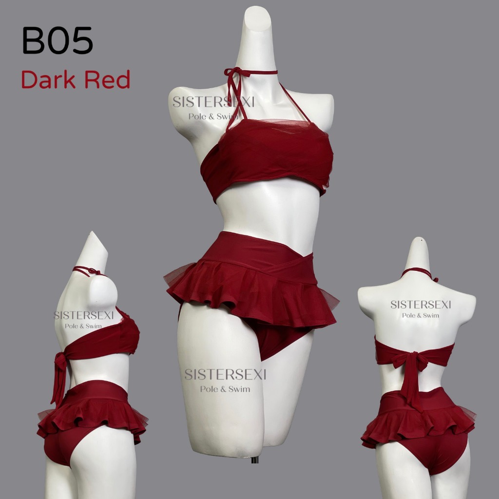 (AVAILABLE) B05 - สีแดง - SUMER GIRLS - บิกินี่, Polewear, Twerking - SISTER SEXI