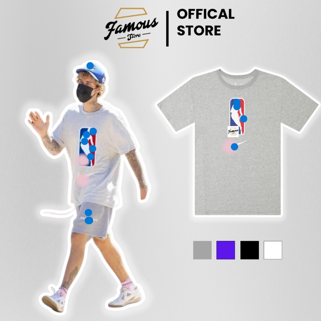 [ FULL TAG ] เสื้อยืด N!Ba Jus.tin Bieber คอตตอนแท้ 100% ฟอร์มสวย