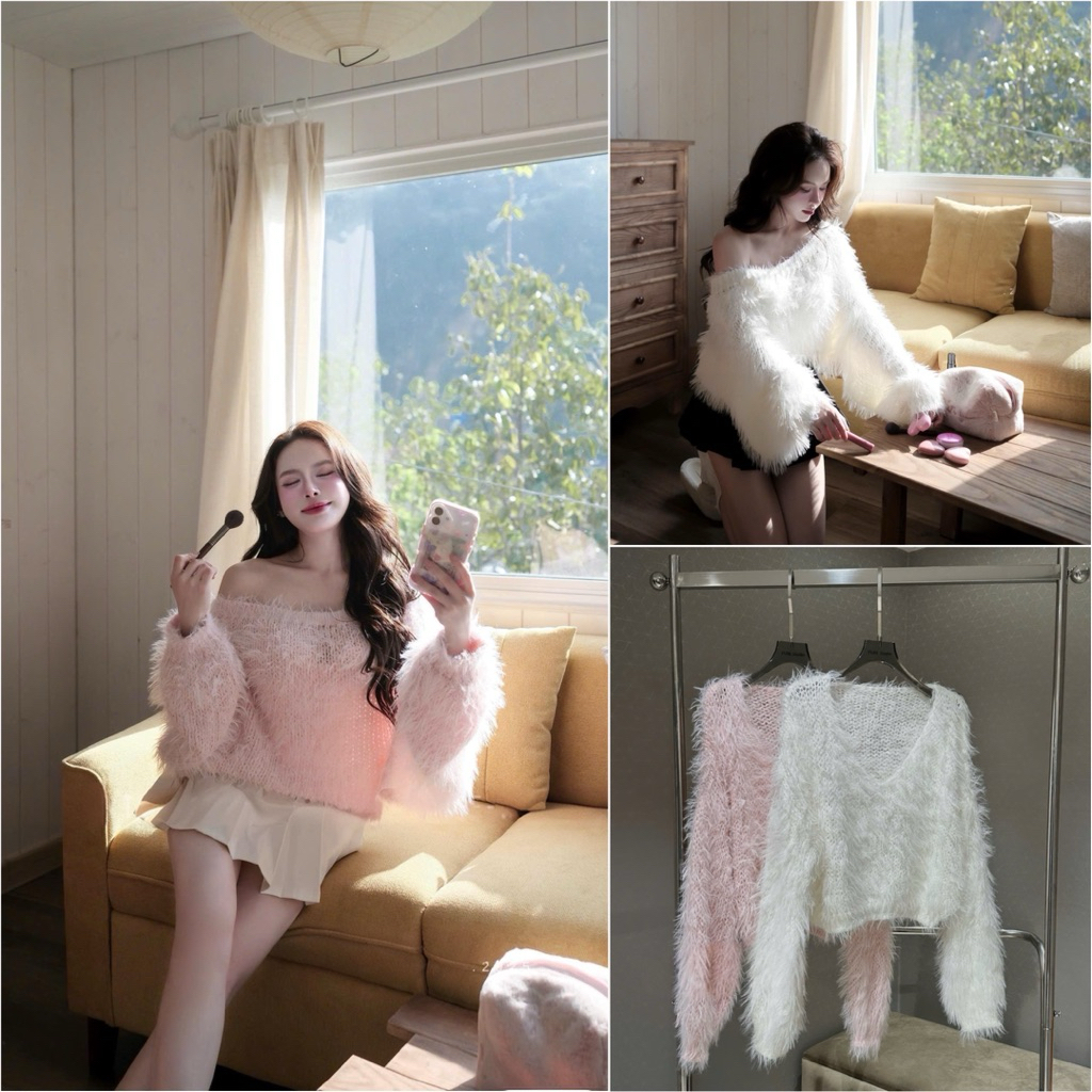 •Kingshopbeauty•QC Fine Fur Coat พร้อมคาร์ดิแกน [U45]