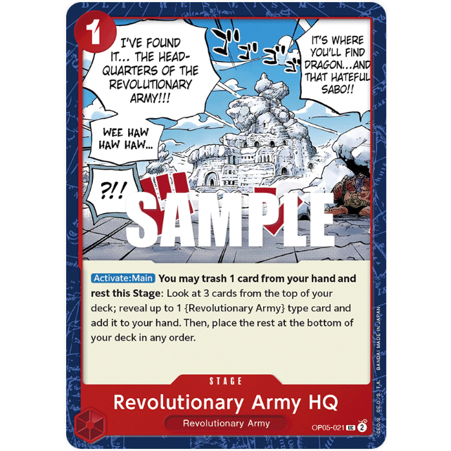 [การ์ดวันพีซ] OP05-021 | UC UC | สํานักงานใหญ่กองทัพปฏิวัติเวที