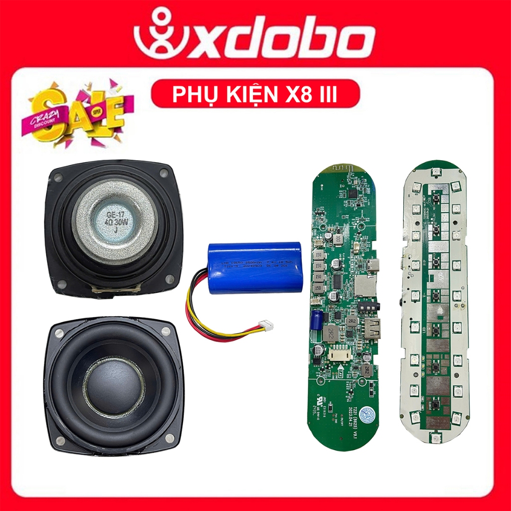 บอร์ดหลักแบตเตอรี่ลําโพงแผงวงจรสําหรับลําโพงบลูทูธ Xdobo X8 III ความจุ 60W - ของแท้