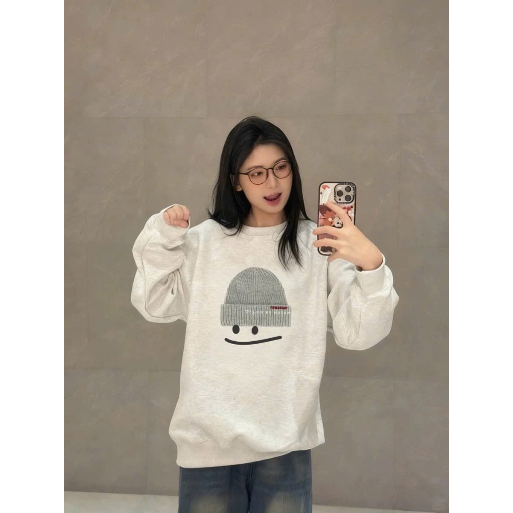 เสื้อสเวตเตอร์แขนยาว Miuz Fox - ผู้หญิงหลวมหนานุ่มพิมพ์ลายน่ารัก DT822