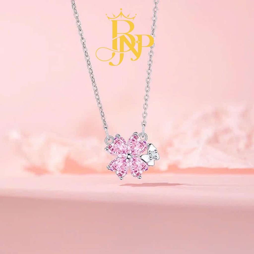 สร้อยคอโคลเวอร์สี่ใบ BNP สร้อยคอเงิน