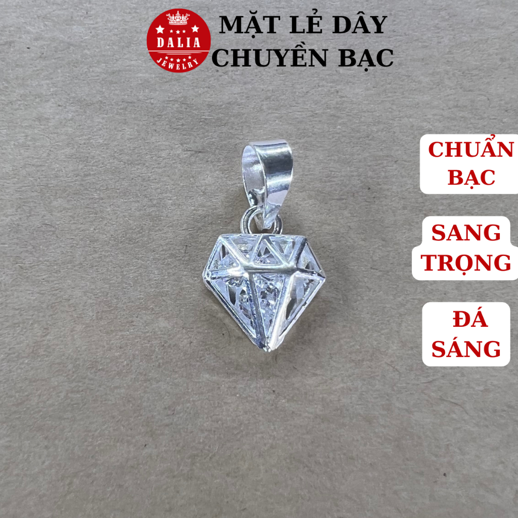จี้เงินผู้หญิงหินรูปเพชรเทียม รหัส M13 มาตรฐาน DaLiA Jewelry สร้อยคอเสน่ห์