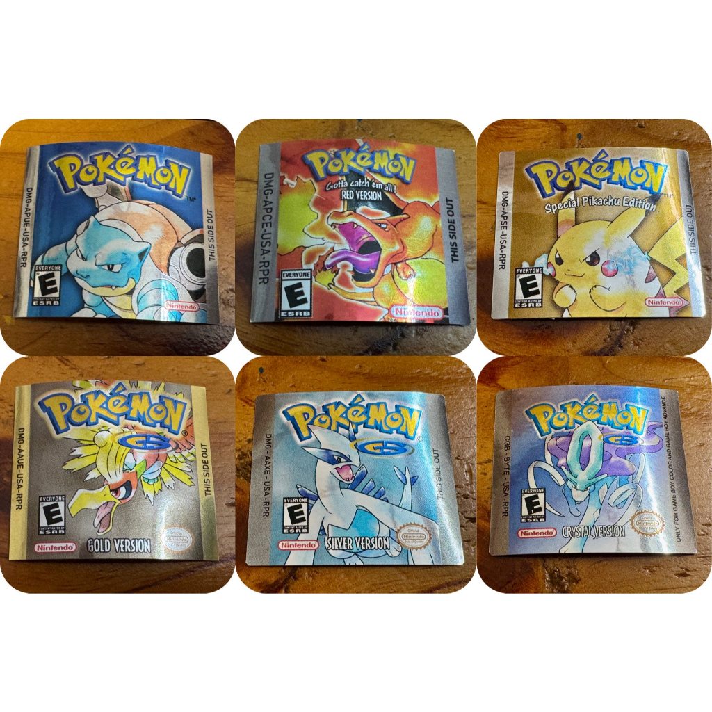 แสตมป์โลหะพิมพ์ลายสะท้อนแสงสําหรับ GameBoy, GameBoy Color,ตลับเกม GameBoy Advance