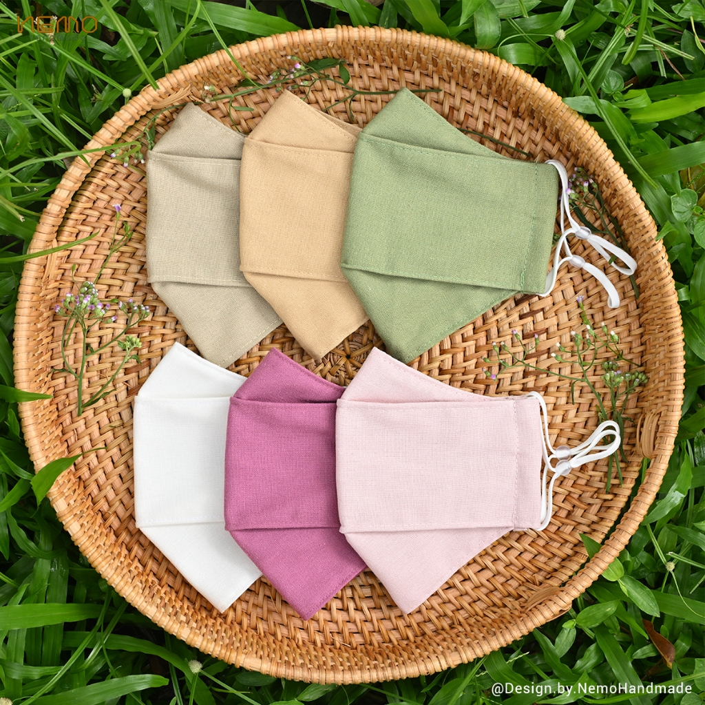 NEMO HANDMADE 4D FULL LINEN FILM MASK, SUNSCREEN, DUST FILTER, BACTERIA, ACNE PREVENTION - KT4DW