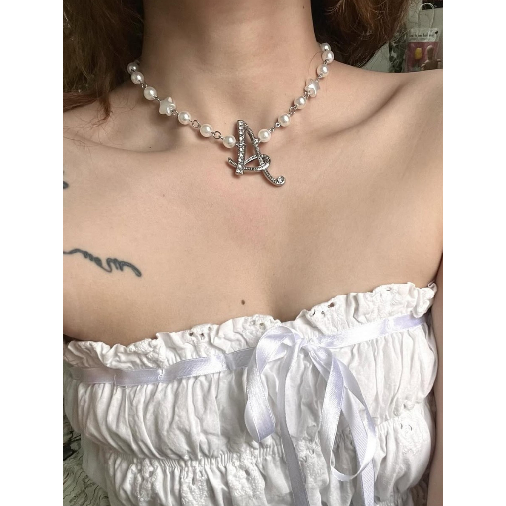 Neck.soul.glass | Your Name Necklace สร้อยคอผู้หญิง Custom Name Upon Request (อ่านคําอธิบาย Carefull