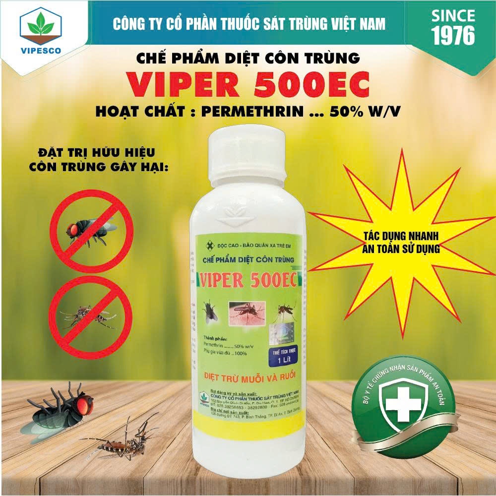VIPER 500EC (1 ลิตร) - KILLS MOSQUITO และ FLY