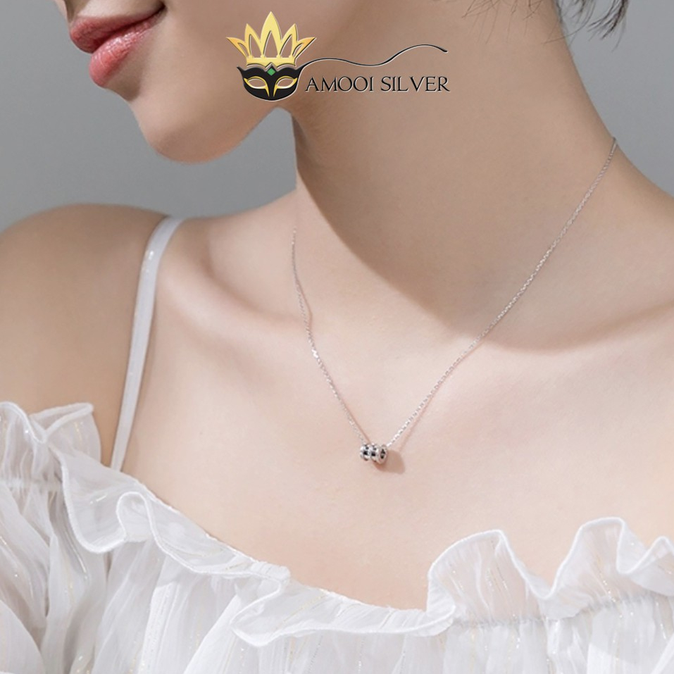 สร้อยคอเงิน S925 ทรงกระบอก - Amoi Silver AD85