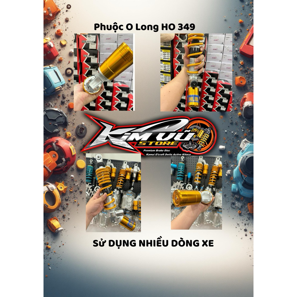 XO ATR HO349 Mod Team Blue Ohljns ส้อมสวีเดน สปริง สลักรหัส HO349