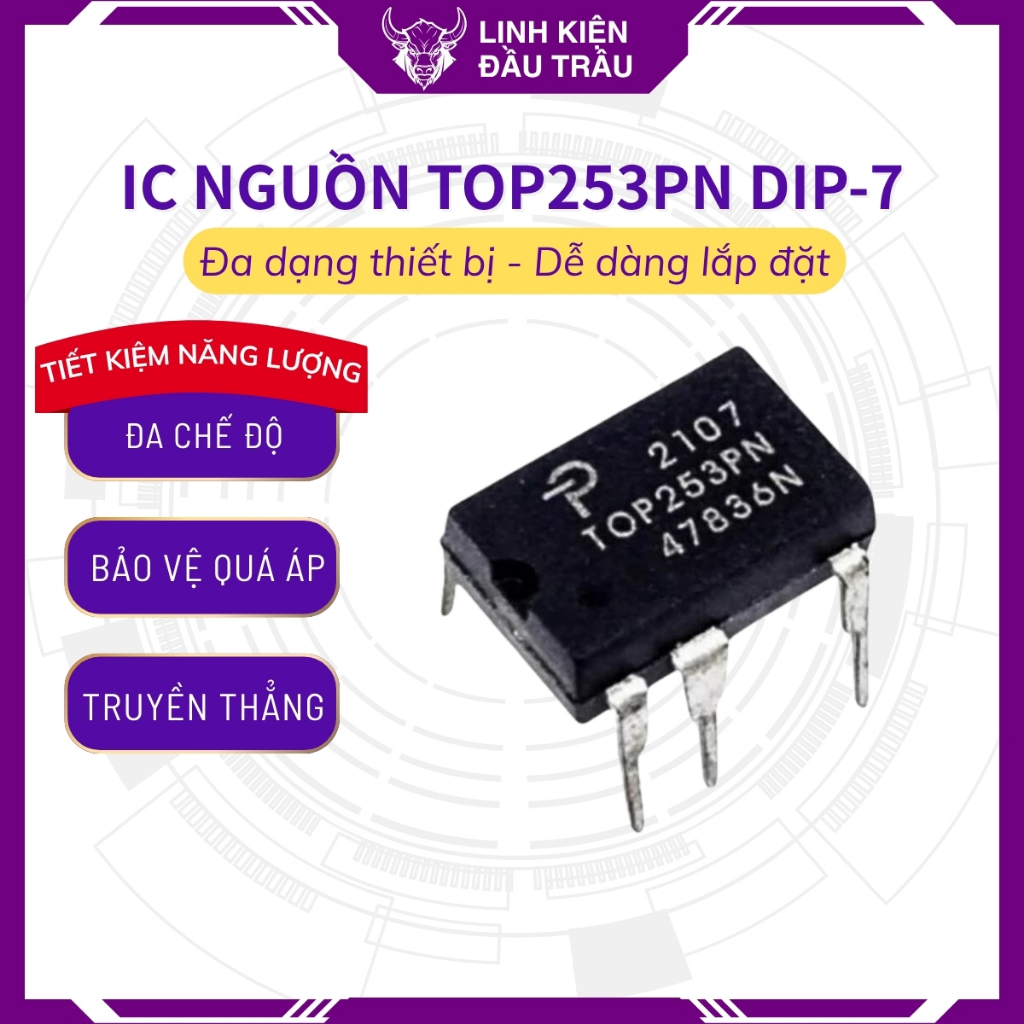 แหล่งจ่ายไฟ Top253pn top253 คุณภาพสูง Ic พร้อมส่วนประกอบหัวควาย