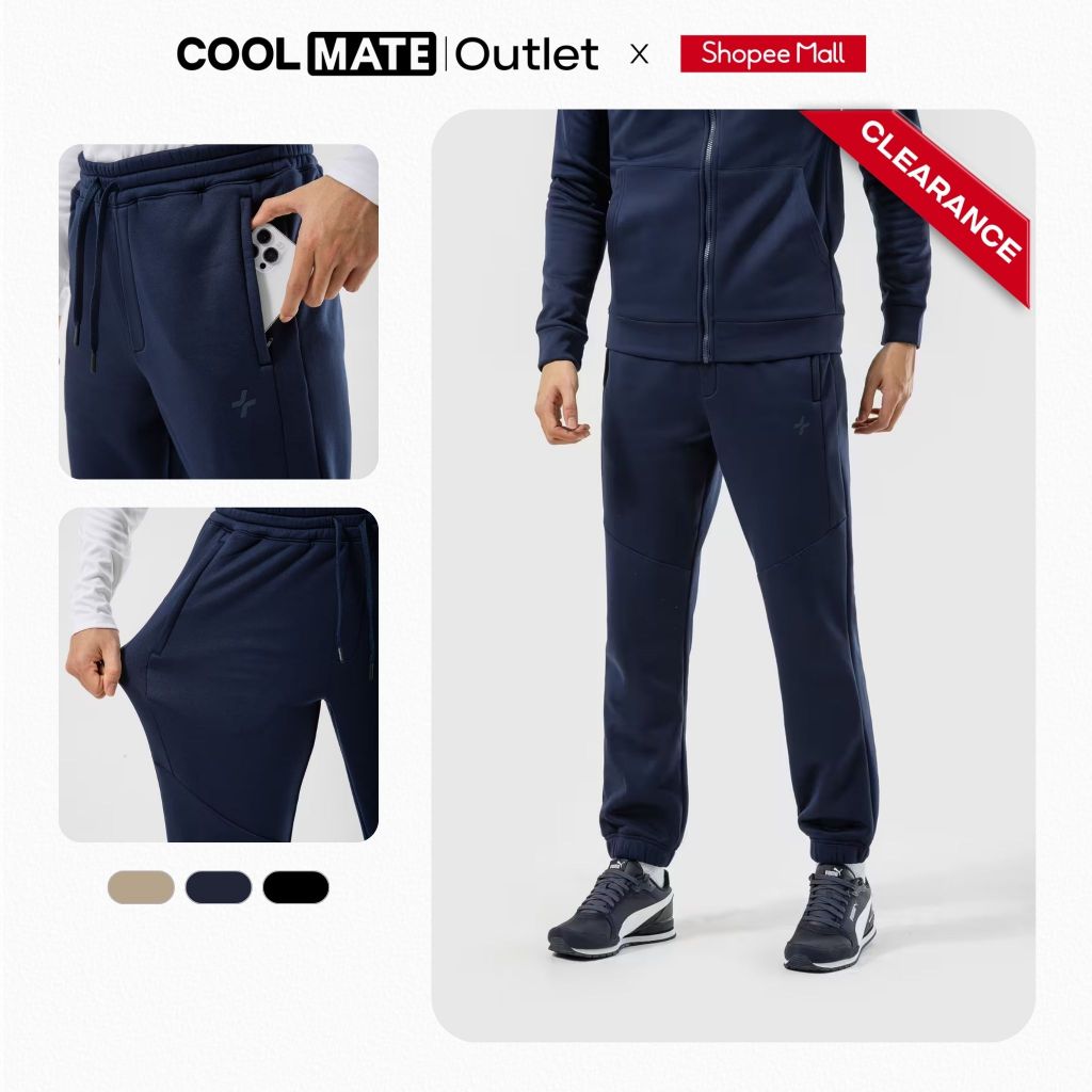 [Outlet ไม่รับคืน] Coolmate Jogger Pants Premium Fleece Track Pants ให้ความอบอุ่นและยืด