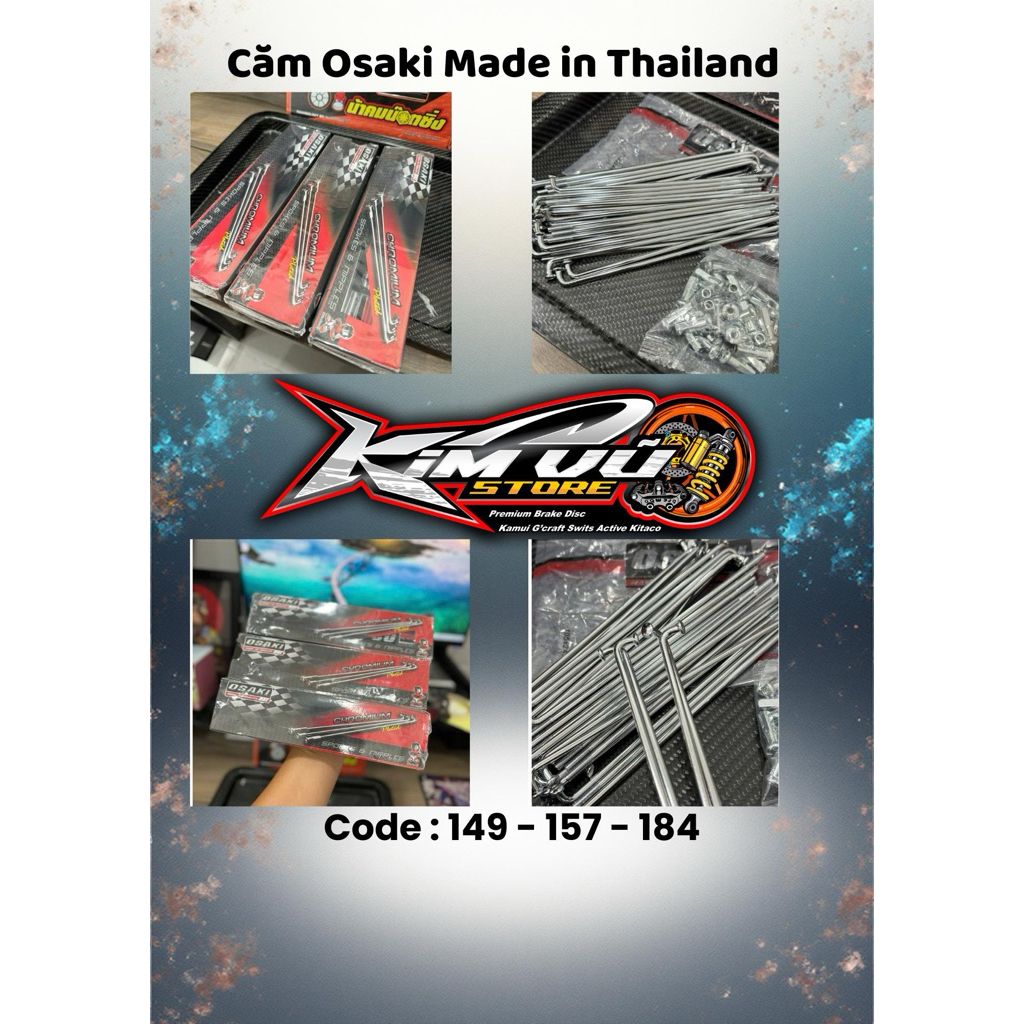 ปลั๊กชุบโครเมี่ยม Osaki Made In Thailand - มีจําหน่ายทุกขนาดสําหรับรุ่น Honda / Yamaha