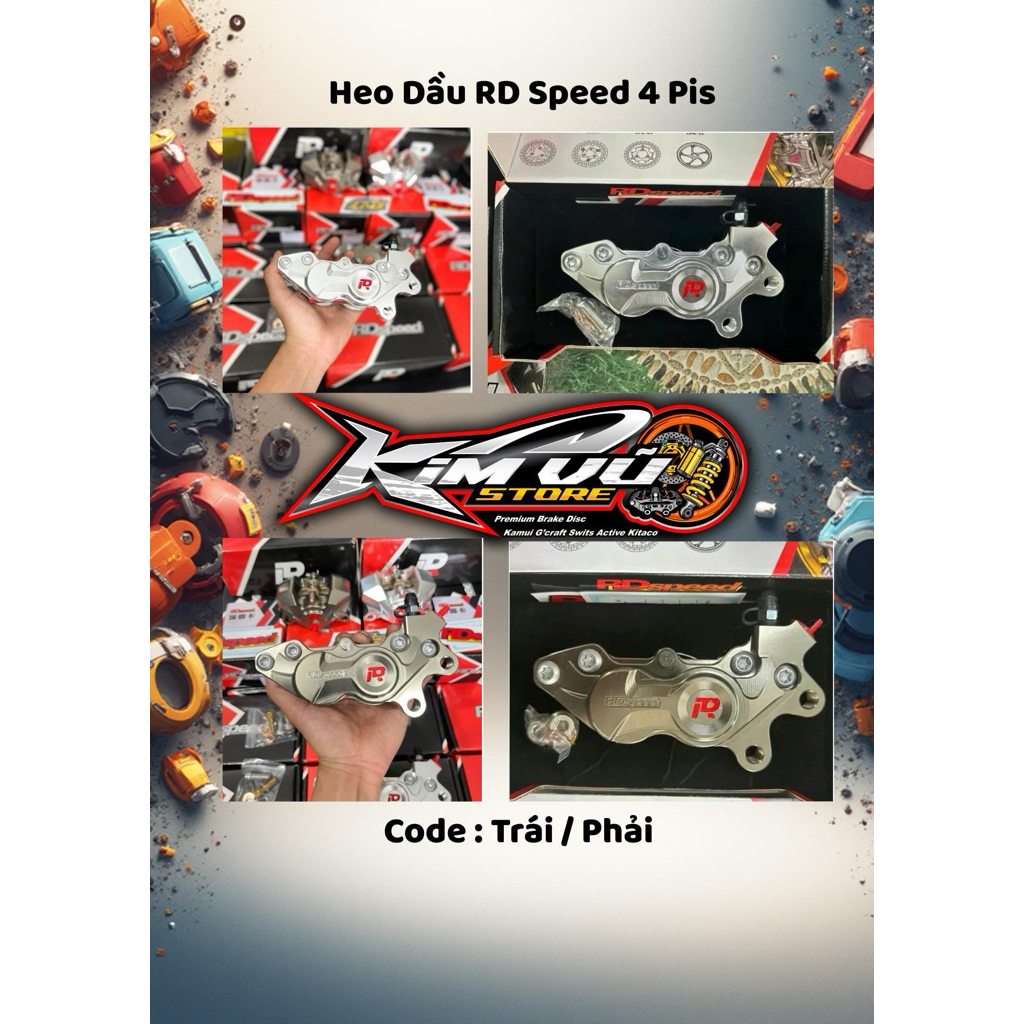 หมูน้ํามัน RD Speed 4 Pis - เบรคที่มีความสําคัญเป็นพิเศษ สามารถติดตั้ง Exciter, Winner, NVX, SH - Ki