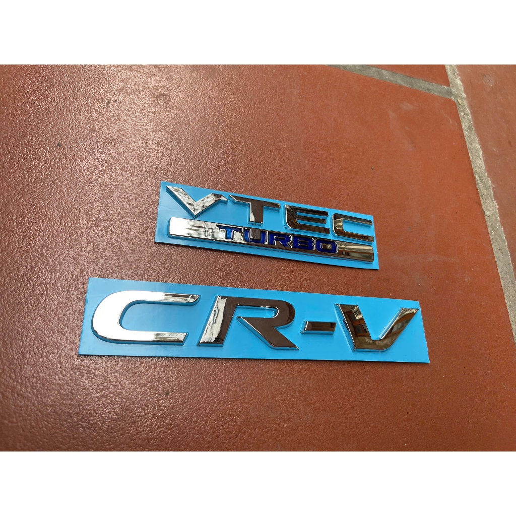 โลโก้นูน CRV - VTEC_TURBO ด้านหลัง Honda CRV