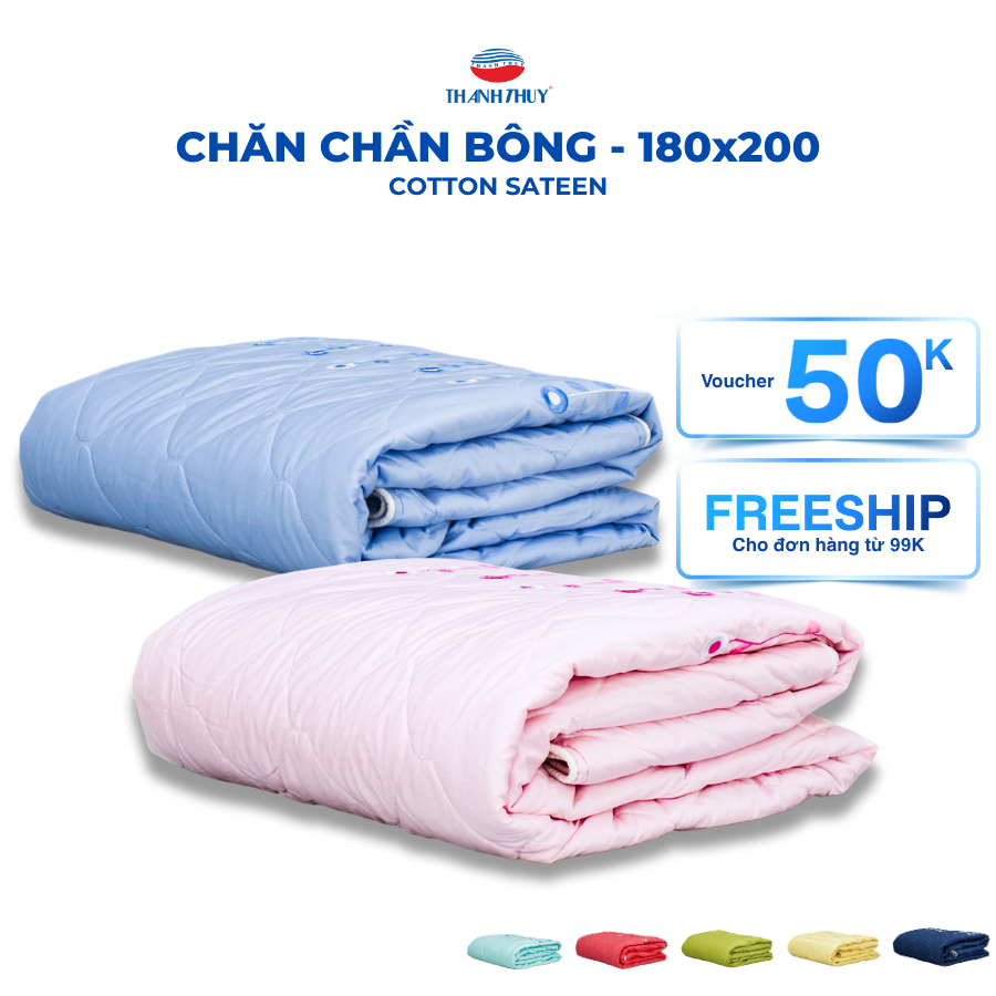 ผ้าห่มผ้าฝ้าย - ผ้าฝ้าย 100% - นุ่ม Airy - THHANH THUY