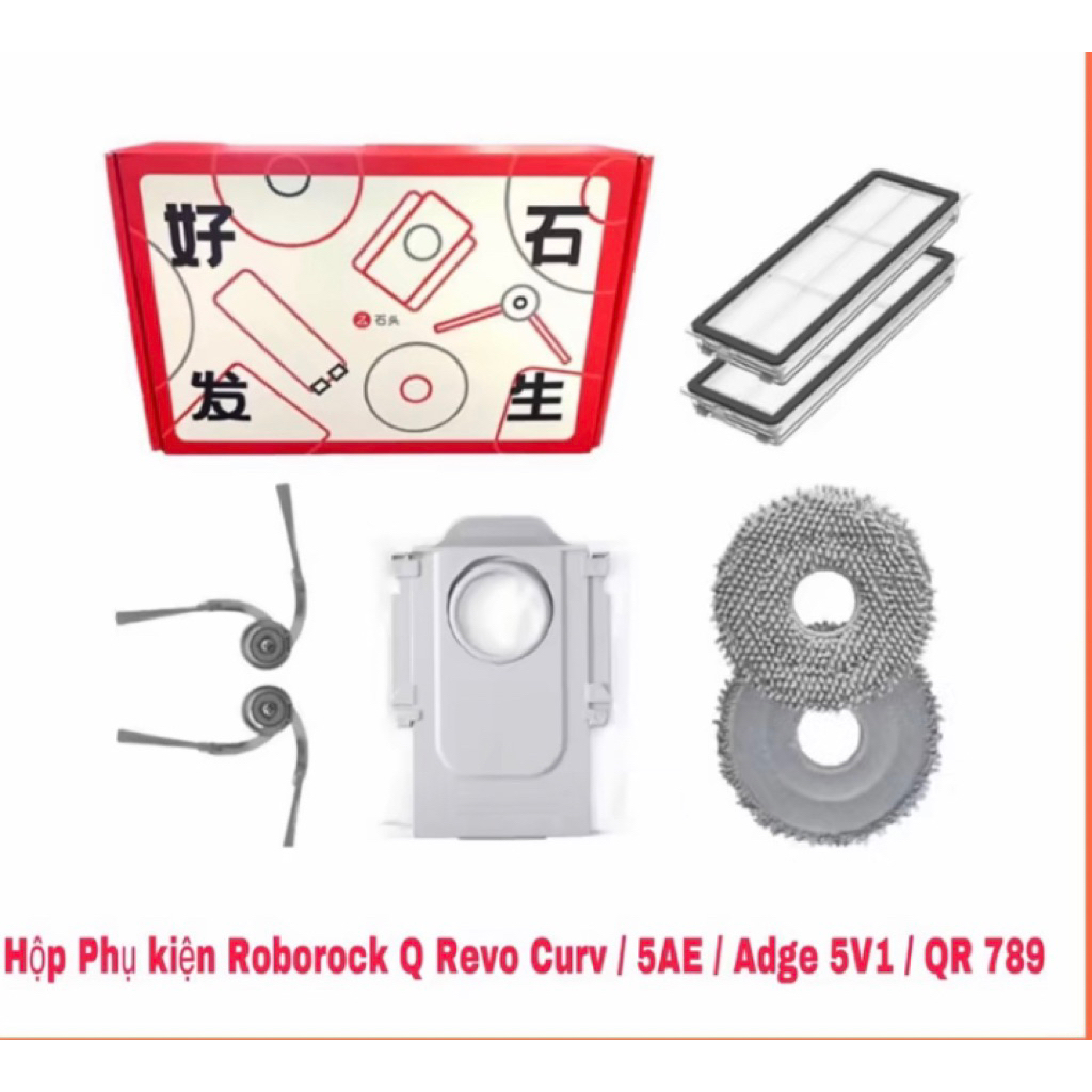 ชุดอุปกรณ์เสริมของแท้สําหรับ Roborock Q Revo Curv, Q Revo 5AE และ Q Revo Adge 5V1