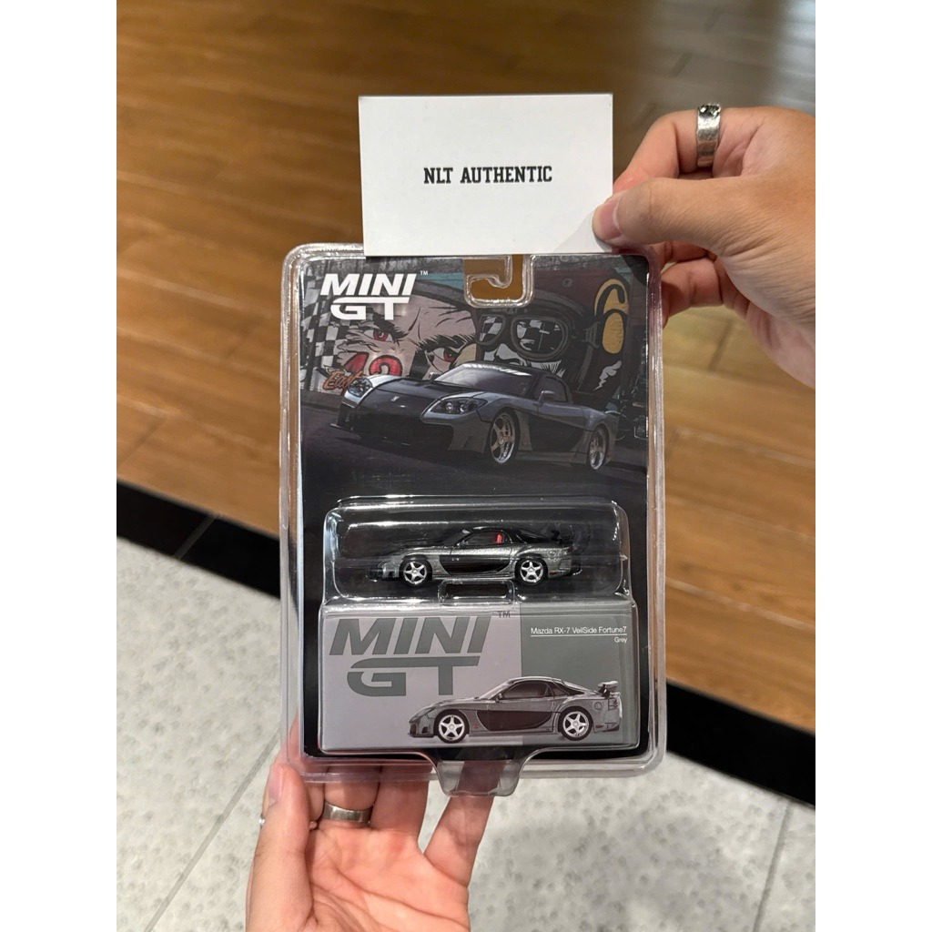 การ์ด MiniGT Mazda RX-7 VeilSide Fortune7 สีเทา