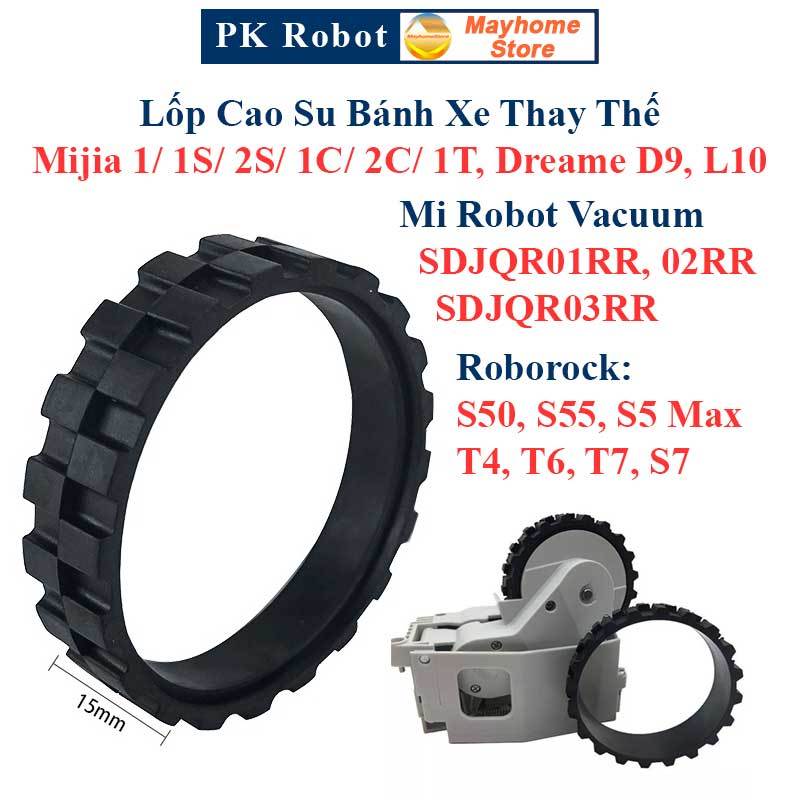 เปลี่ยนล้อยางยาง Mi 1S 2S 1C Mijia1 SDJQR01RR 02RR 03RR, Roborock S50 S55 S5Max T4 T6 T7 S7, Dreame 