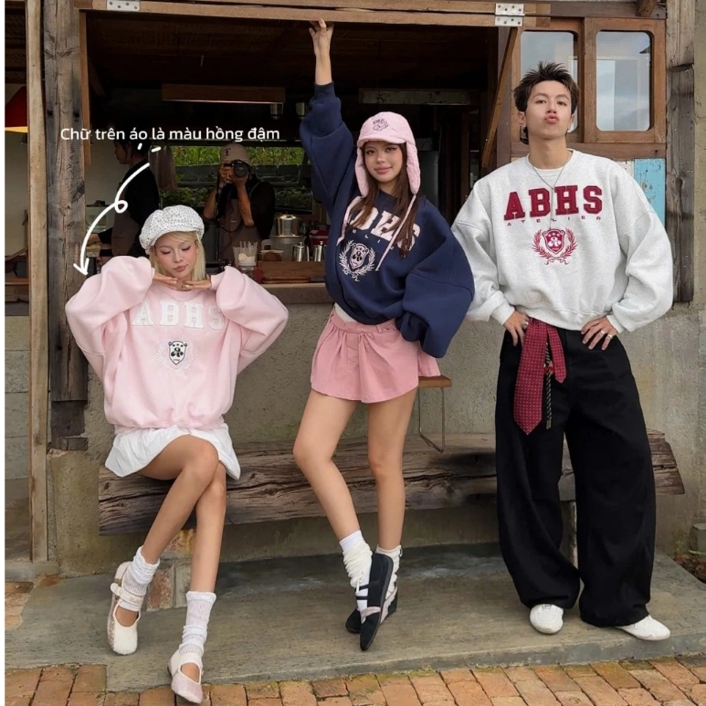 AB HOUSE - เสื้อสเวตเตอร์ทรงหลวม LIER สําหรับผู้ชายและผู้หญิง