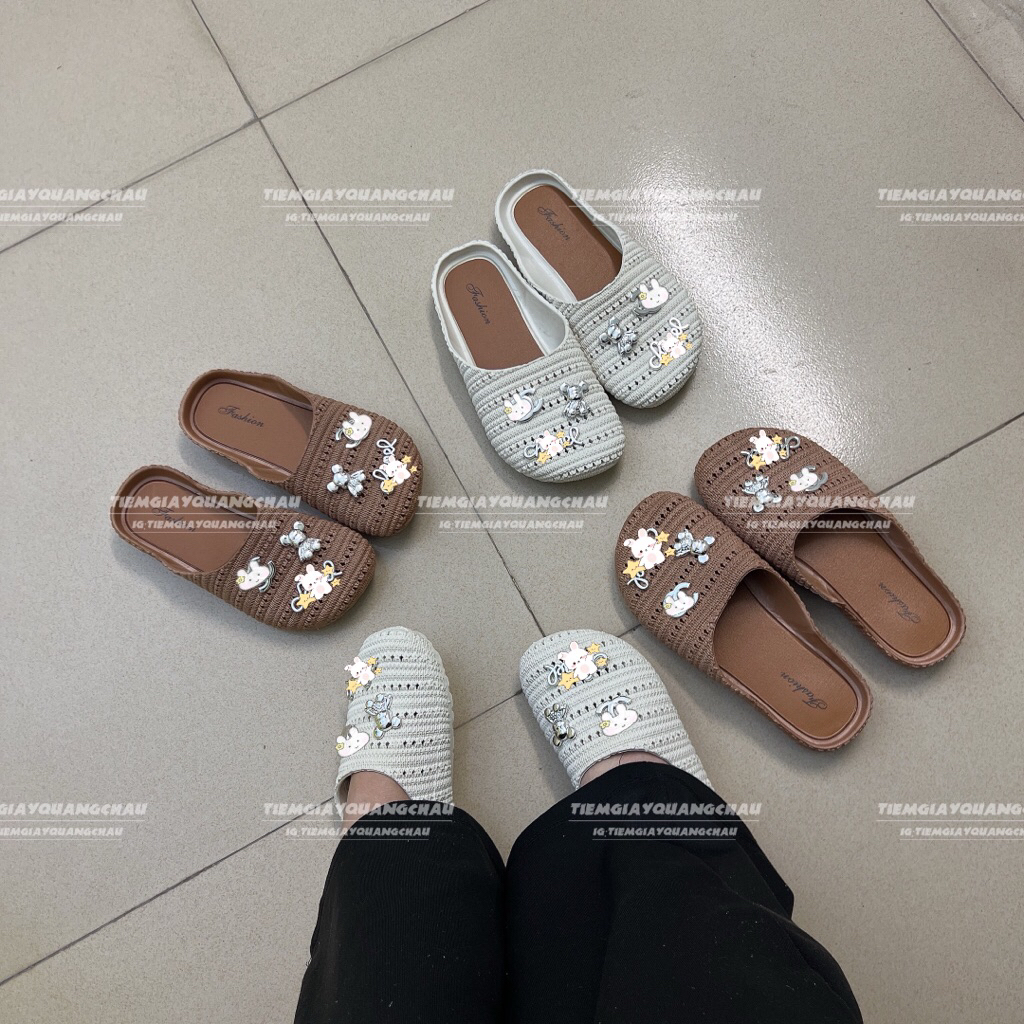 VinTage Soft Rubber Flat Sandals นุ่ม ระบายอากาศได้ดี - Hottrend SU001