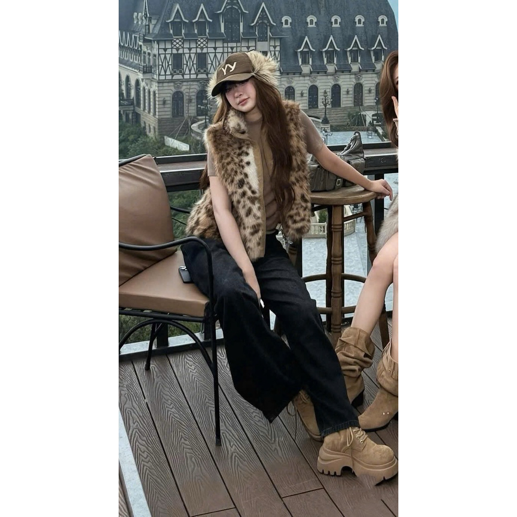 •Kingshopbeauty•Hot QC Leopard Fur Jacket [V69]