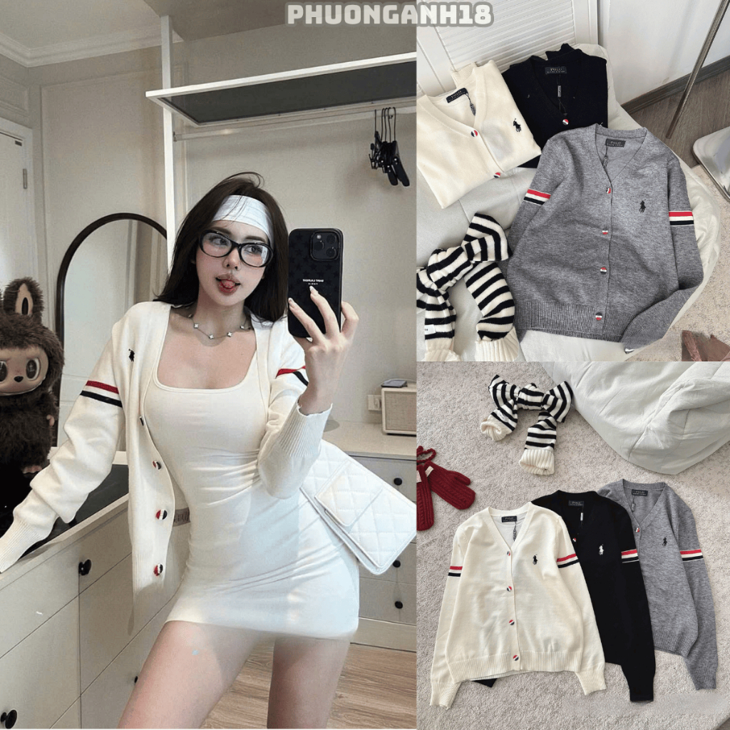 CDG เสื้อกันหนาวคอปกและแขนเสื้อ QC A039 (687)