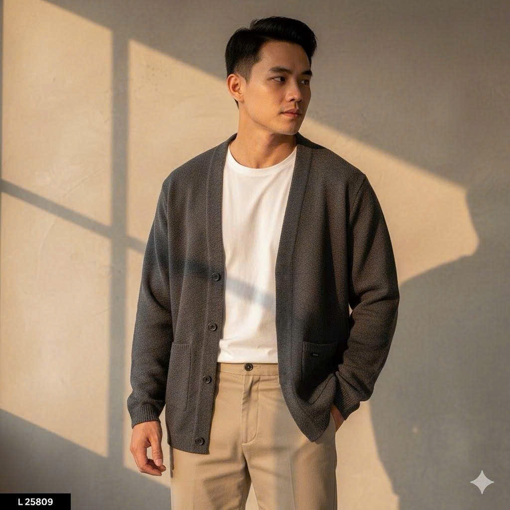 GAO studio เสื้อสเวตเตอร์ถักผ้าวูลสําหรับผู้ชายและผู้หญิง ผ้าถักและผ้ายืดหนานุ่ม G013