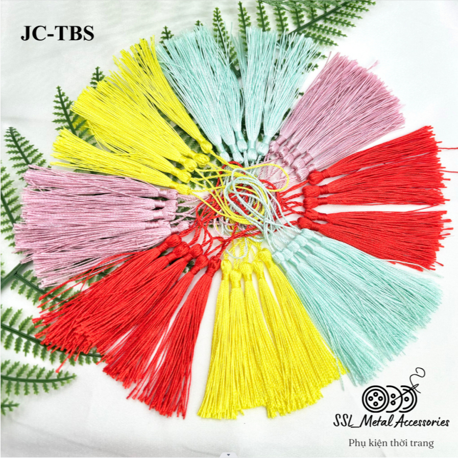 [สินค้าใหม่] (20 เส้น) พู่และสร้อยคอ สีสันสดใส 12 ซม. ประดับงานทํามือ DIY JC-TBS ssl_accessories