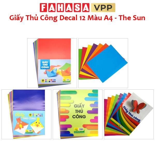 A4 12 Color Decal Craft Paper - The Sun