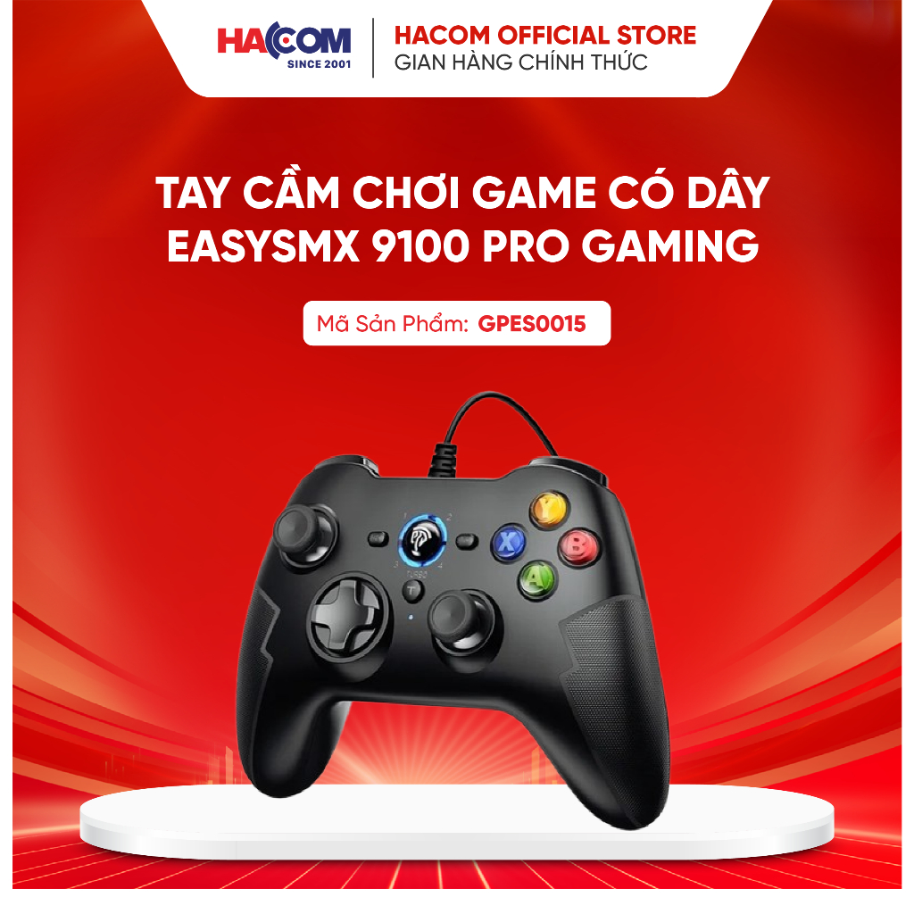 EasySMX 9100 Pro Gaming Wired Gamepad สีดํา (สําหรับ PS3/PC Windows/Android)