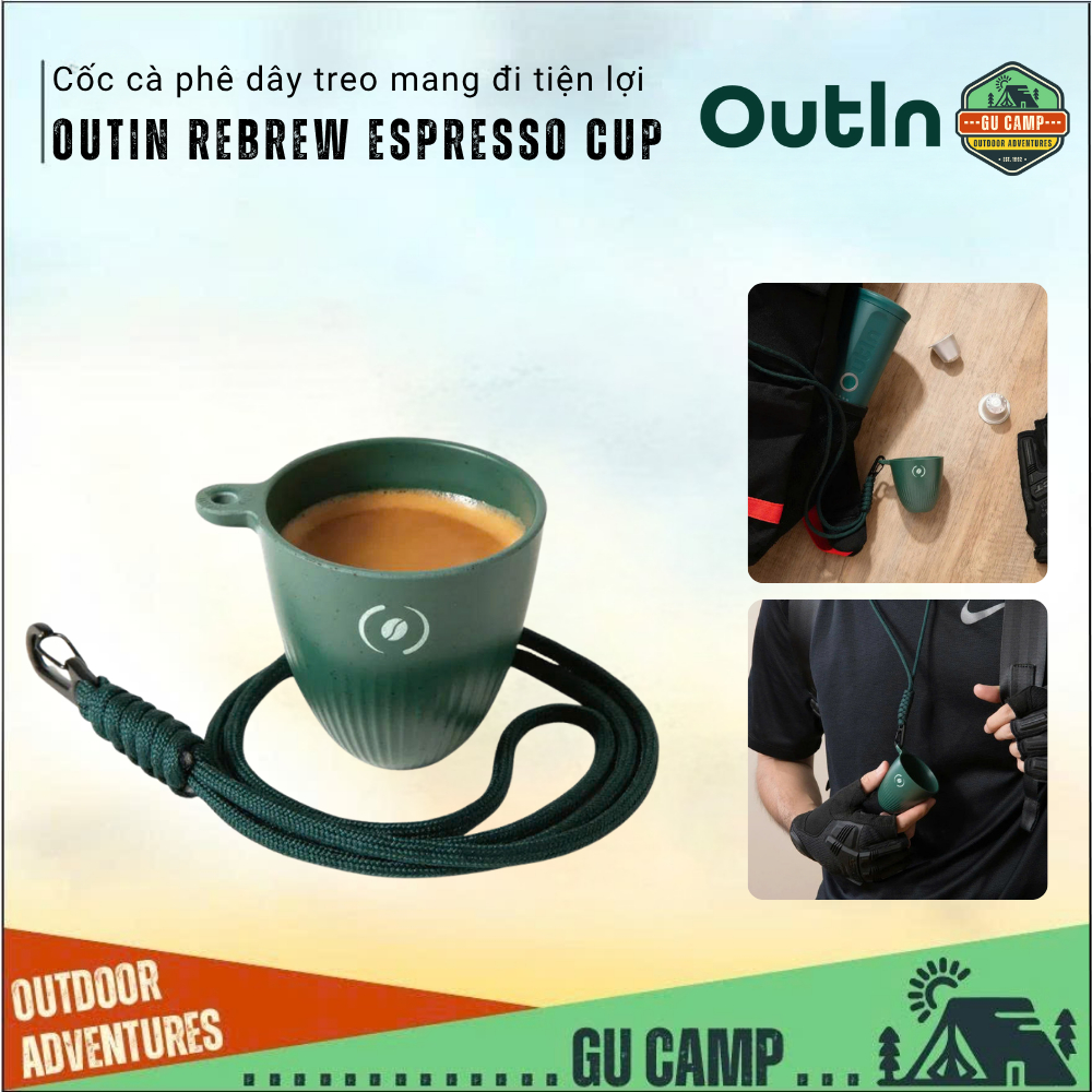 (READY - FAST) ถ้วยกาแฟ ESPRESSO OUTIN พร้อมเชือกแขวน ปิกนิกปิกนิก PICNIC ประสบการณ์