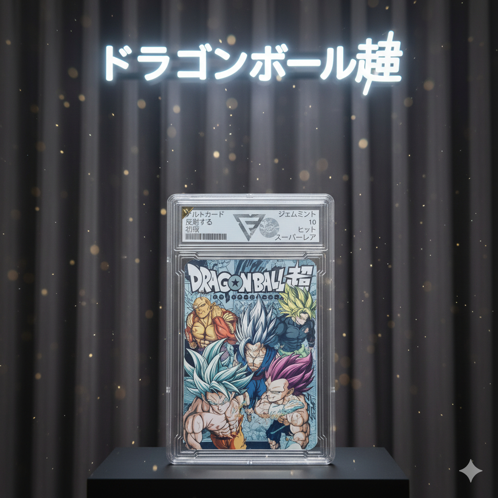กล่องของขวัญแผ่น Manga Dragonball ลงนาม Xayda God grade Black 10 Gem Mint d75 24 psa