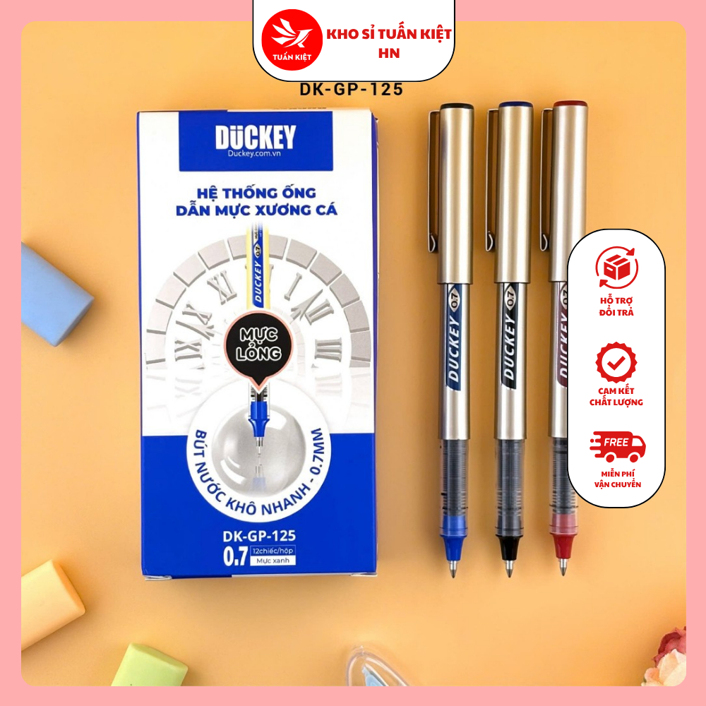 กล่อง 12c Duckey DK-GP-125 ปากกาลายเซ็นหมึกชั้นเดียวพร้อมปลายปากกาคม 0.7 มม. - แบรนด์เวียดนาม