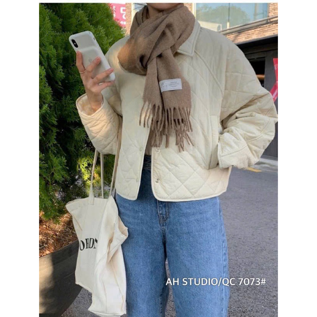 Sj1997| เสื้อชูชีพผ้านวมคอปกเปิดสั้น Cozy Field – QC7073