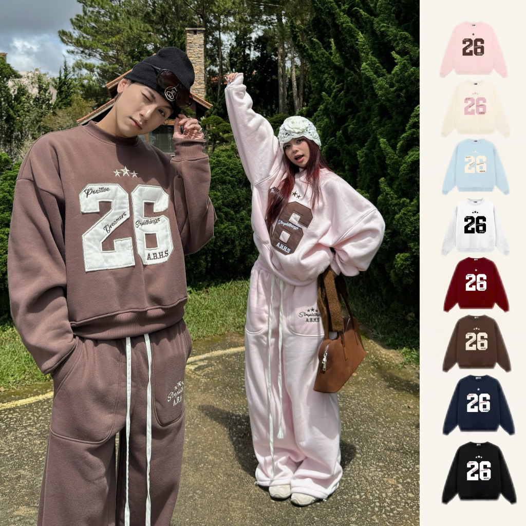 AB HOUSE - เสื้อสเวตเตอร์ทรงหลวม 26 ชิ้นสําหรับผู้ชายและผู้หญิง