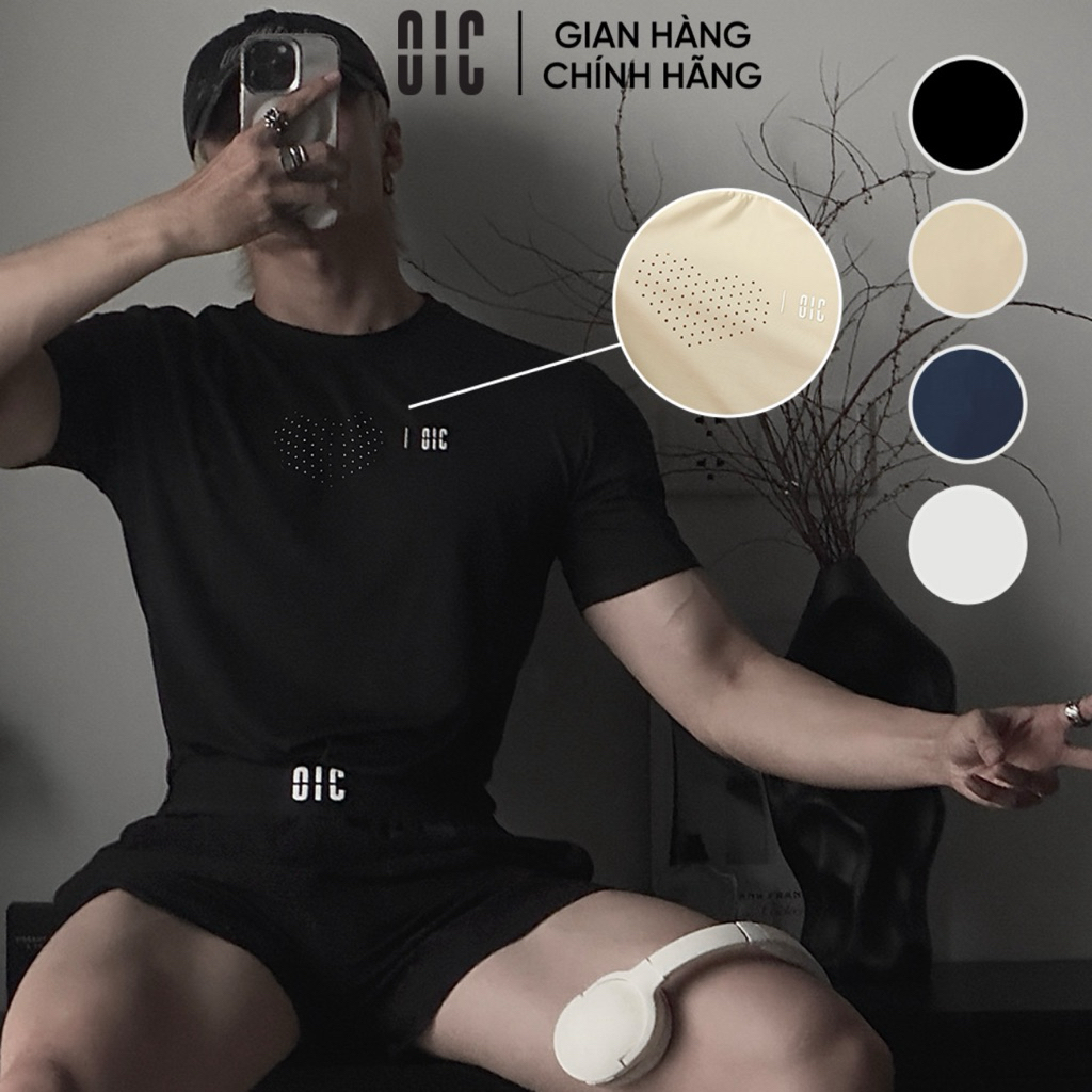 เสื้อยืดกีฬาผู้ชาย OIC ระบายความร้อน HEART LIGHTWEIGHT ทรงตรง ผ้าสแปนเด็กซ์สุดเท่