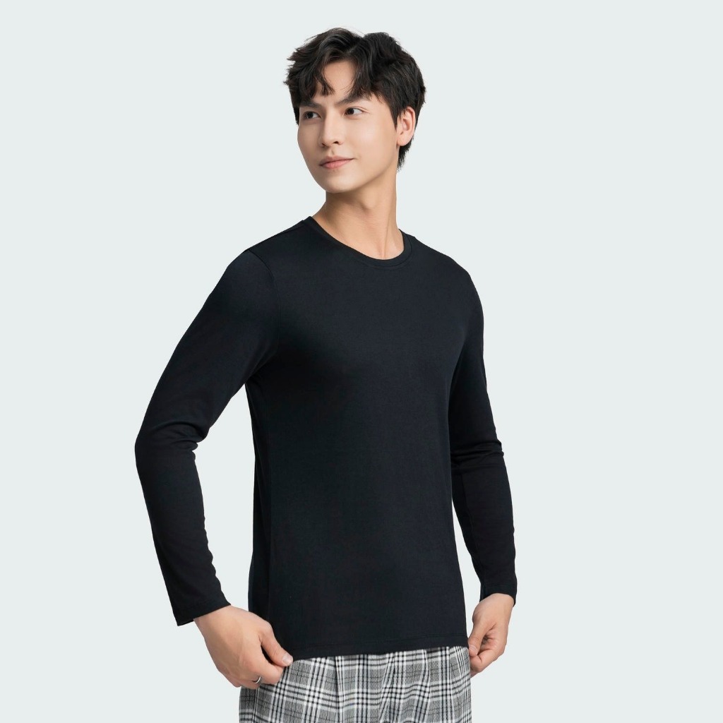 Insidemen เสื้อกันความร้อนผู้ชายเข้ารูป ดีไซน์คอกลมไดนามิกและสะดวกสบาย ILT021W3