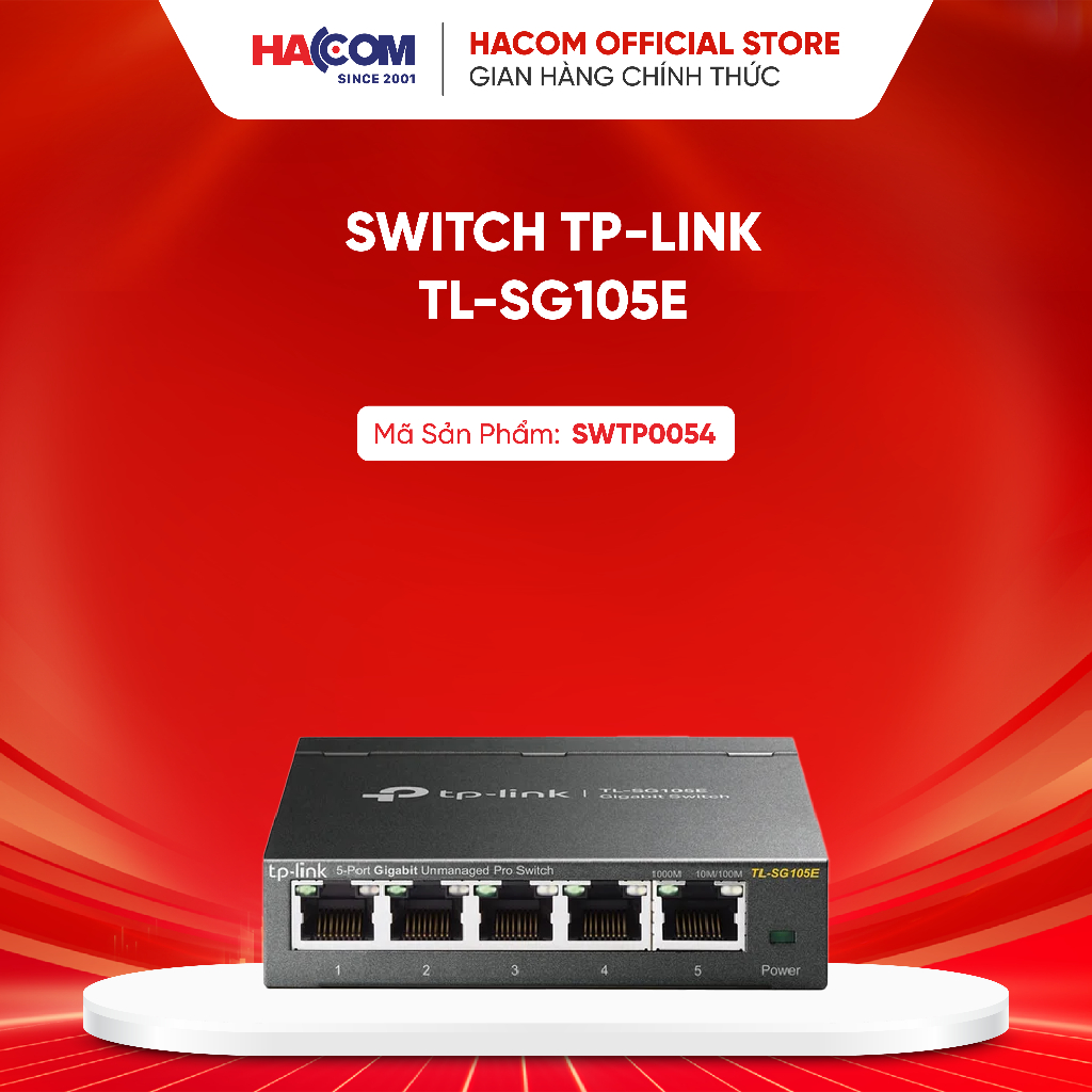 TP-Link Switch TL-SG105E (5 พอร์ต Gigabit Desktop Easy Smart Switch)