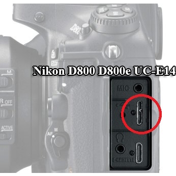 สายเคเบิลข้อมูล Canon 5Ds, 5Ds R, 7D Mark II Nikon D810 D810e D800 D800e - สาย UC-E14