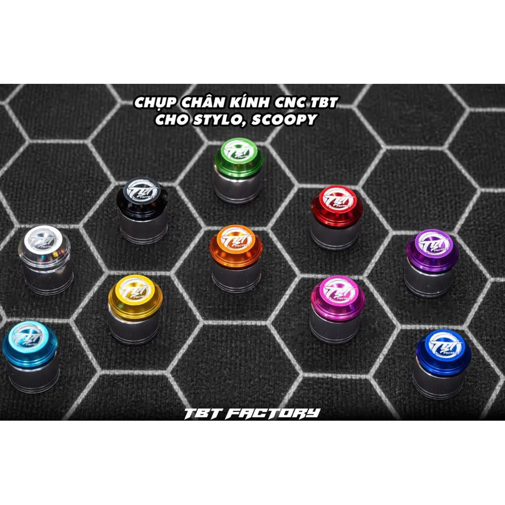 ฝาครอบกระจก CNC TBT ติดตั้งสําหรับ Scoopy 2025 / Stylo 160 / Giorno 125