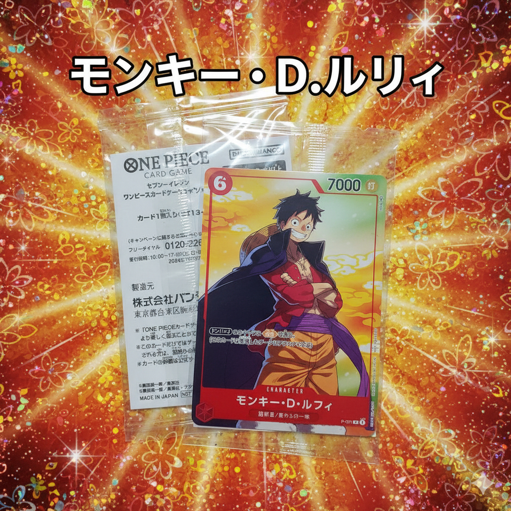 การ์ดโปรโมทวันพีซ Bandai Monkey D Luffy ปิดผนึก NF25 3-5