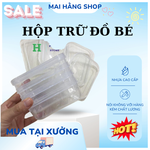 กล่องแช่แข็งพลาสติกสําหรับอาหารเด็ก 160ml/300ml/500ml กล่องใส่อาหารเวียดนามญี่ปุ่น