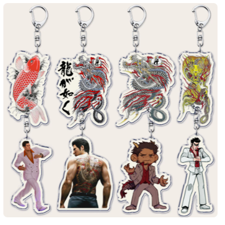 Yakuza Kiryu Dragon Goro Majima Kiryu Ryu Ga Gotoku พวงกุญแจเกม