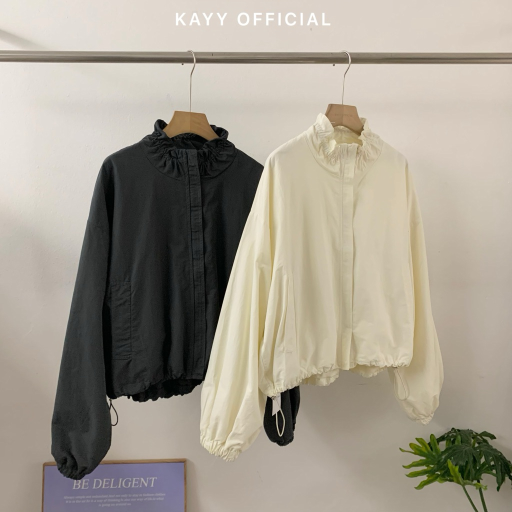 สิ่งของของฉัน เสื้อแจ็คเก็ตคอปก Retracted _ K662 (รูปถ่ายจริง)