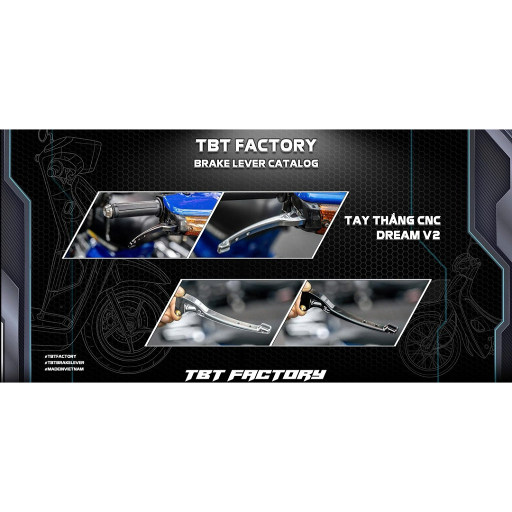มือเบรกอลูมิเนียม cnc TBT V2 สําหรับ Wave,Dream